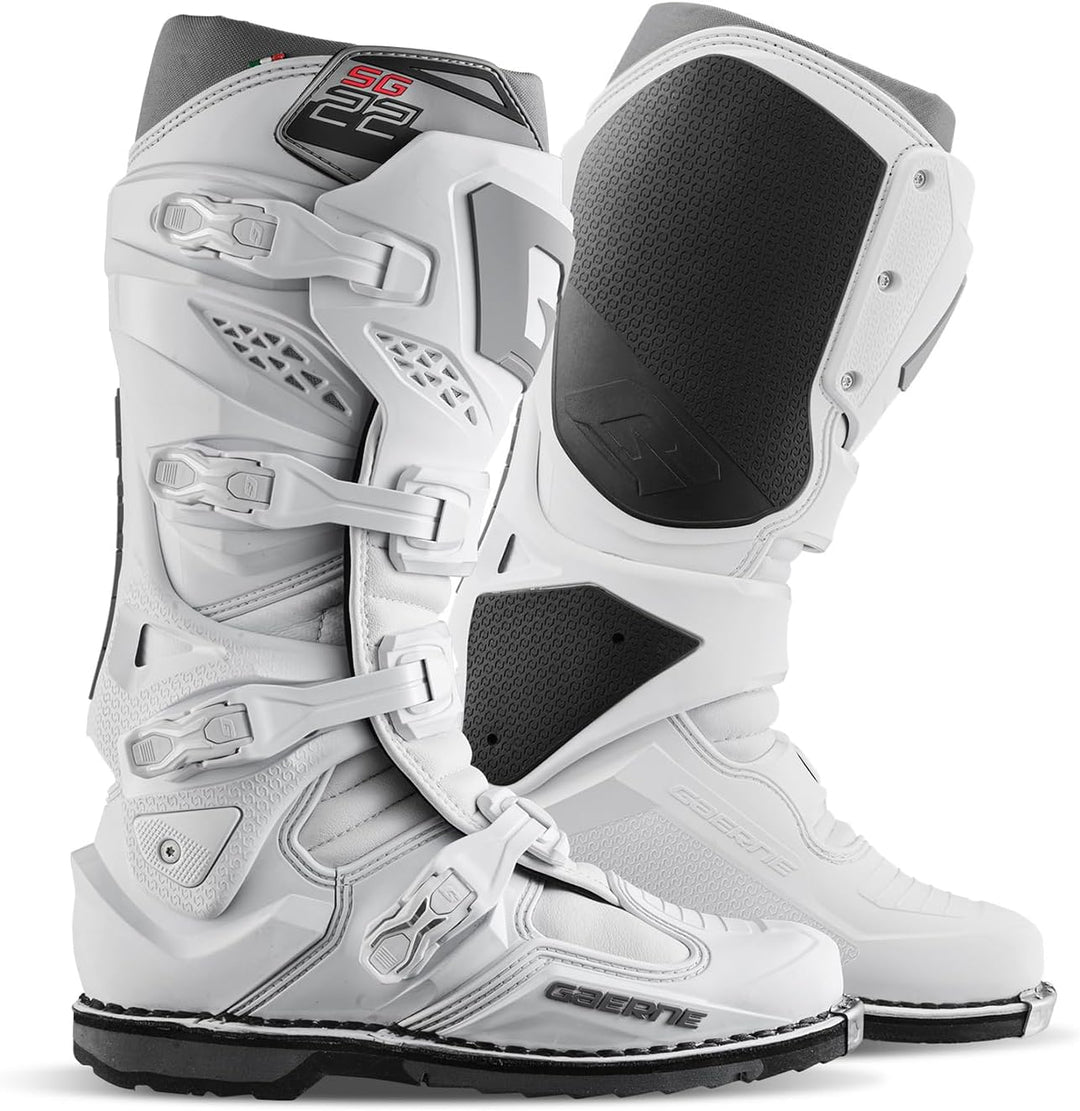 Gaerne Motocross-Stiefel SG 22 Weiss Weiss 45 EU, Weiss 45 EU