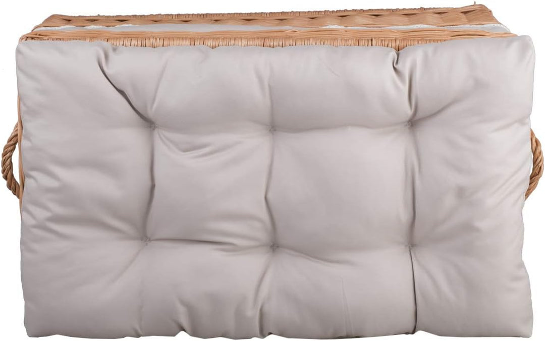 e-wicker24 Wäscheschrank, Truhe für Wäsche, Wäschekorb, Wäschepuff aus Weide, Spielzeugkorb aus Weid