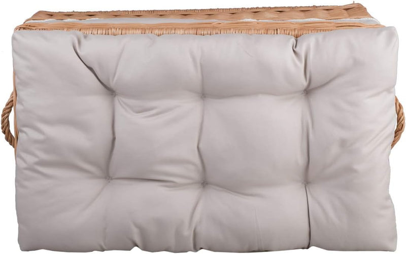 e-wicker24 Wäscheschrank, Truhe für Wäsche, Wäschekorb, Wäschepuff aus Weide, Spielzeugkorb aus Weid