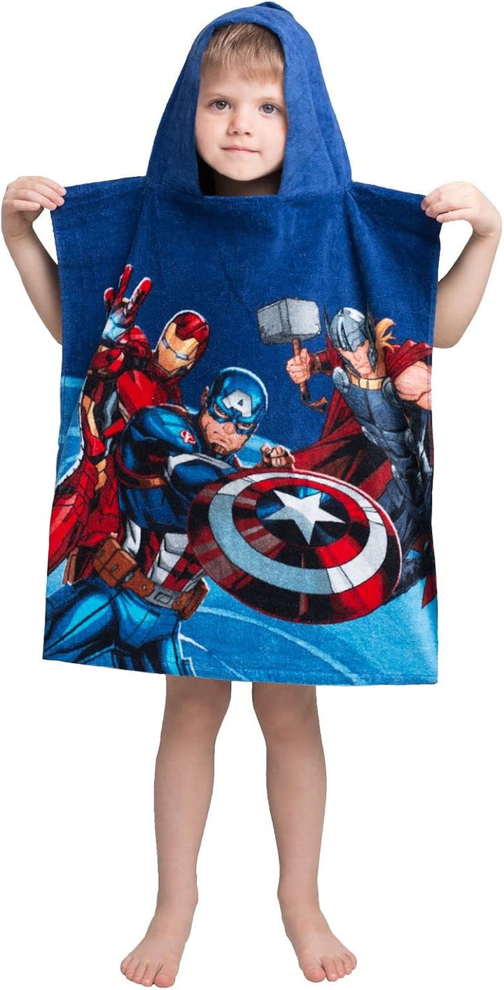 Jerry Fabrics Avengers Hero Badeponcho mit Kapuze 50x115 cm
