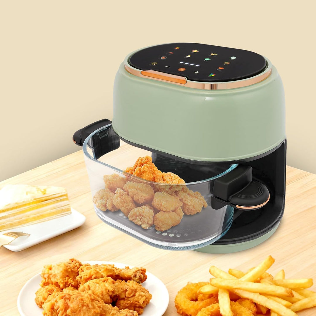 Heissluftfritteuse Mit Sichtfenster Und Touchscreen, 1350W, 4L Kapazität, Temperatur 80-190°C, Aus G