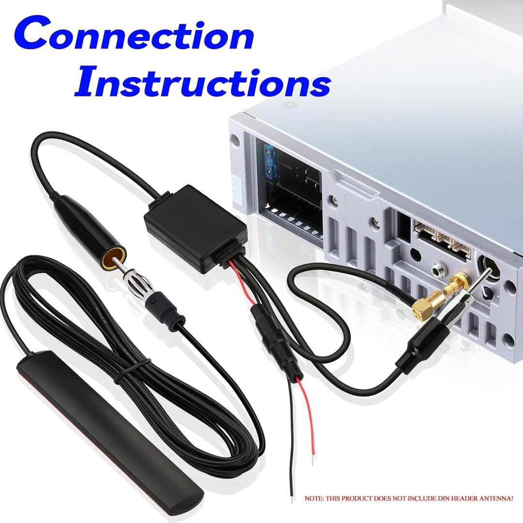Eightwood DAB Antenne DAB Splitter SMB Adapter DIN Adapter AM/FM Antenne Signalverstärker für Auto R
