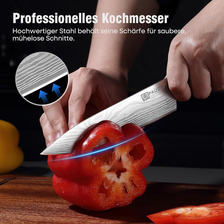 PAUDIN Kochmesser 15 cm Küchenmesser klein scharf profi Messer als Allzweckmesser Fleischmesser Gemü