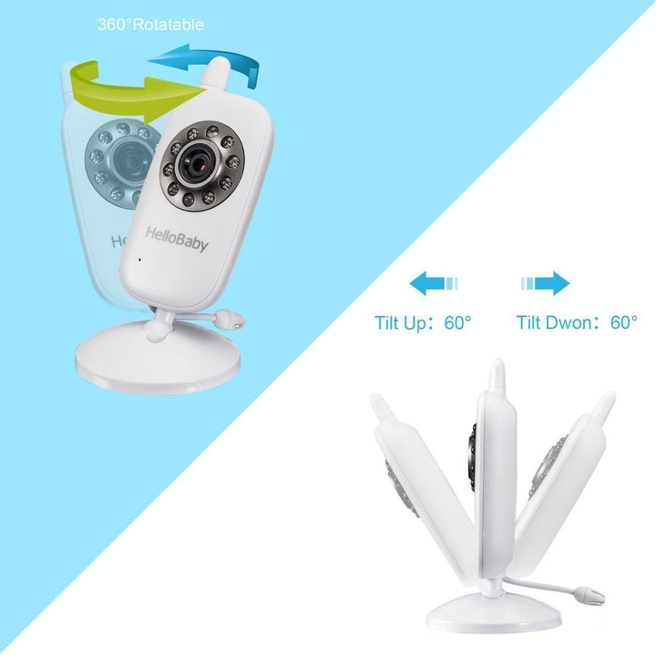 HelloBaby Babyphone mit Kamera HB32 3.2" Digital Funk TFT LCD Drahtloser Video baby Monitor mit Digi