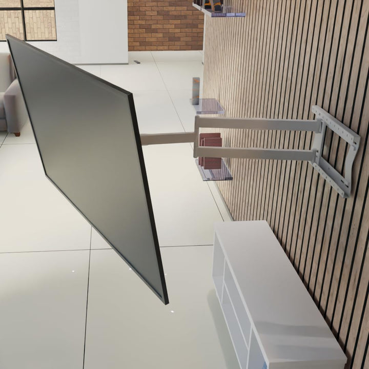 TiTon 120 cm, TV Wandhalterung, drehen, rotieren, 40kg, VESA max.400x400mm weiss 120 cm / 40 kg / VE