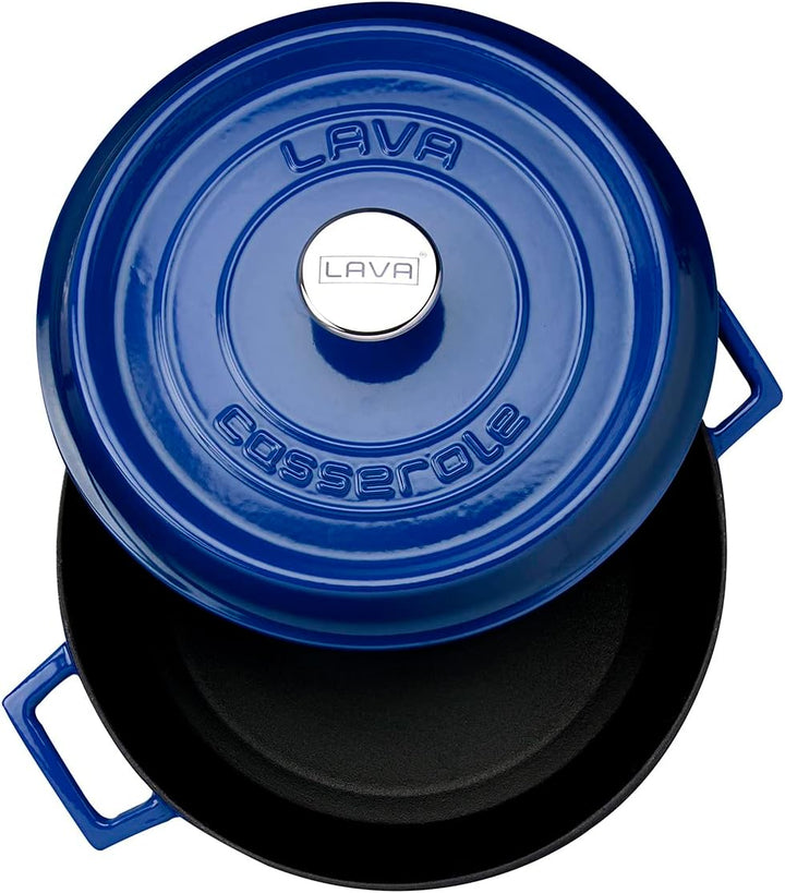 CASSEROLE ROND 280 MM 6.70 LTR LVYTC28K2B BLUE/BLACK  36 x 29 x 13.5 cm blau, 36 x 29 x 13.5 cm blau