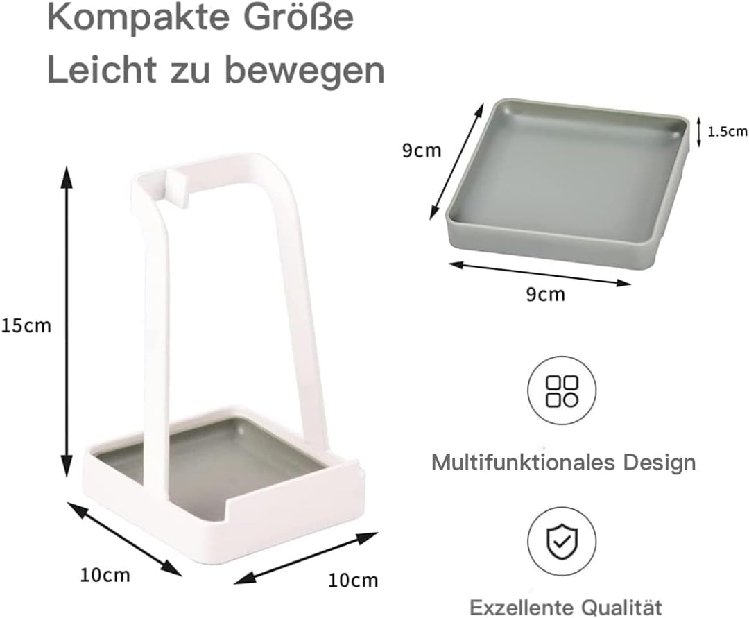 Rievem Topfdeckel- und Kochlöffelständer Stahl Küche Topfdeckelhalter Multifunktionsablage für Pfann