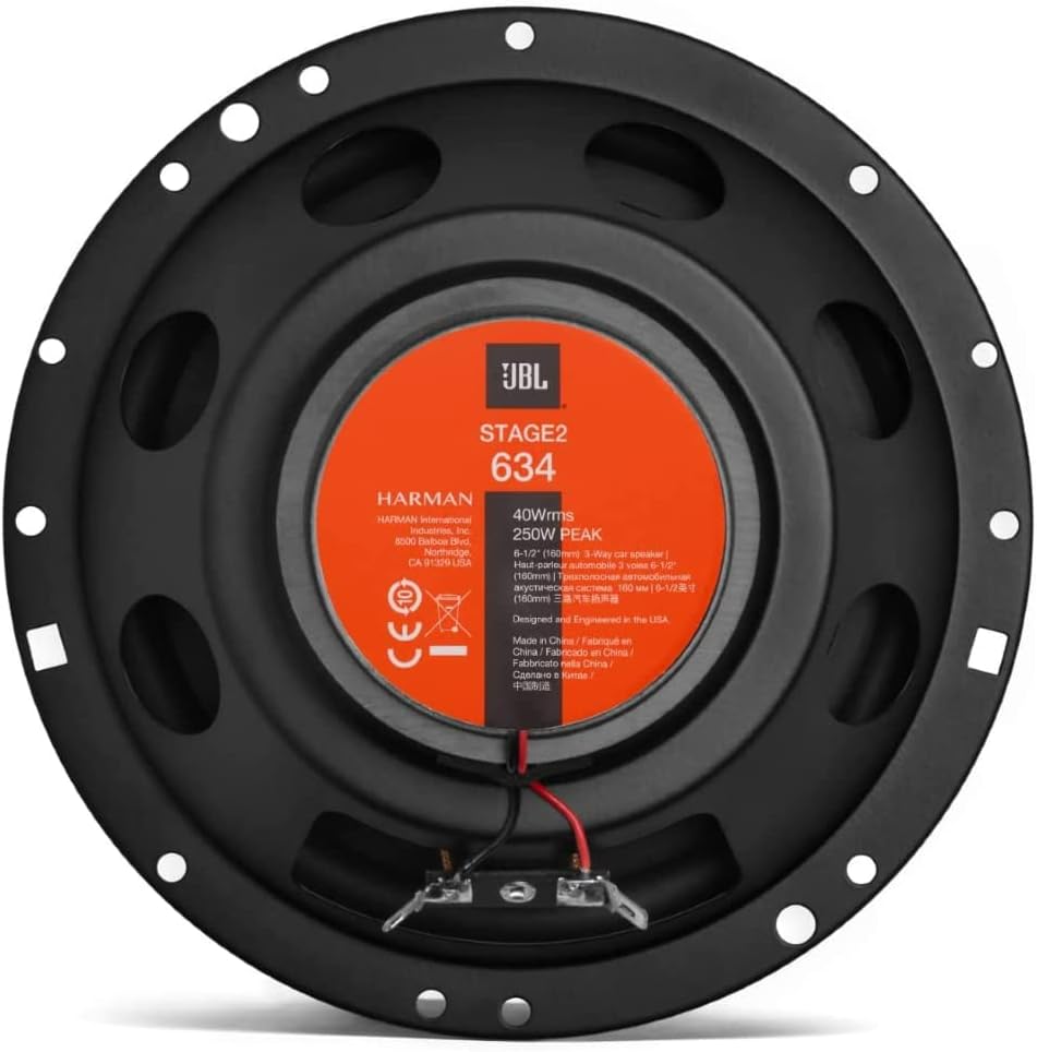 KIT Set FÜR JBL STAGE2 634 2 koaxiale 3-Wege Lautsprecher 6,5" 16,5 cm 165 mm 40 Watt rms 250 Watt m