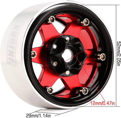 INJORA 1.9 Beadlock Rad Tiefes Gericht Negativer Offset 9.4mm Felge für 1/10 RC Crawler Auto TRX4 Ax