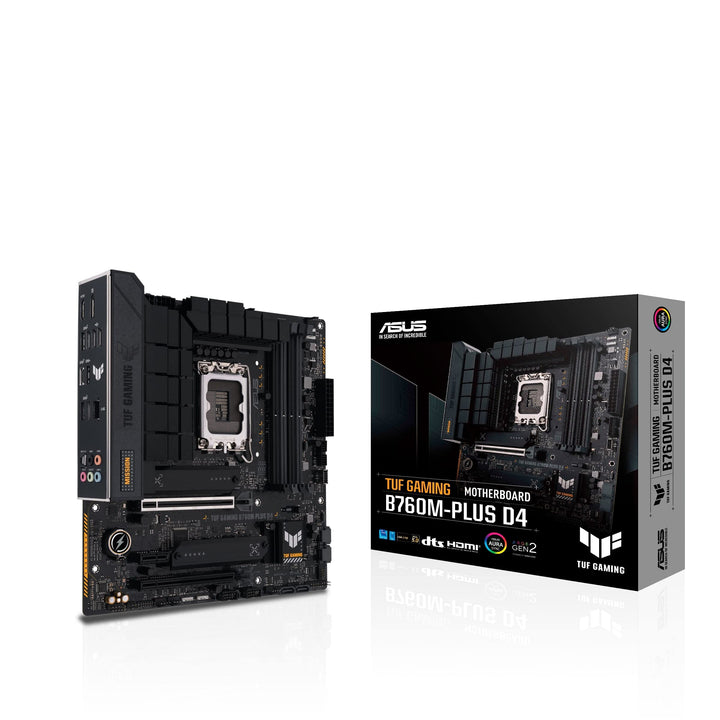 ASUS TUF GAMING B760M-PLUS D4 Mainboard Sockel Intel LGA 1700 (Intel B760, mATX, DDR4 Speicher, PCIe
