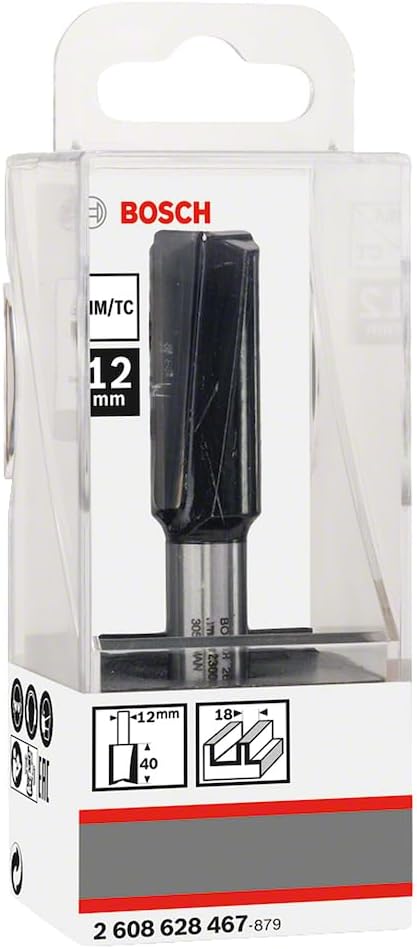 Bosch Professional Zubehör 2608628467 Nutfräser 12 mm, D1 18 mm, L 40 mm, G 81 mm Ø 18 mm 12 mm L 40