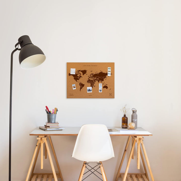 Miss Wood Map L Karte aus Kork 45 x 60 cm braun L Braun, L Braun