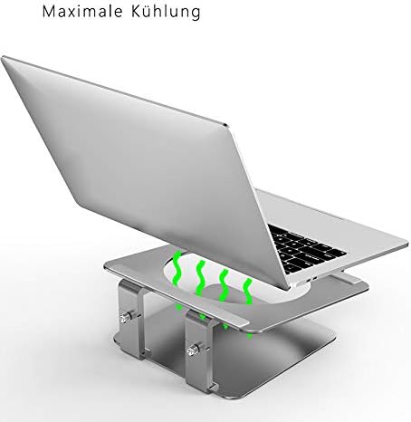 DolDer Laptop Ständer Aluminium höhenverstellbarer Laptop-Riser, Notebook Ständer für MacBook Pro/Ai