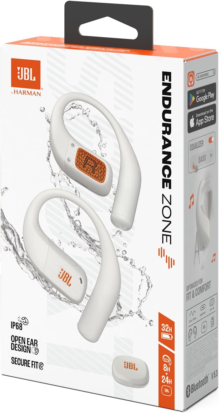 JBL Endurance Zone kabellose Open-Ear Sport-Kopfhörer mit Ohrbügel-Design, JBL OpenSound-Technologie