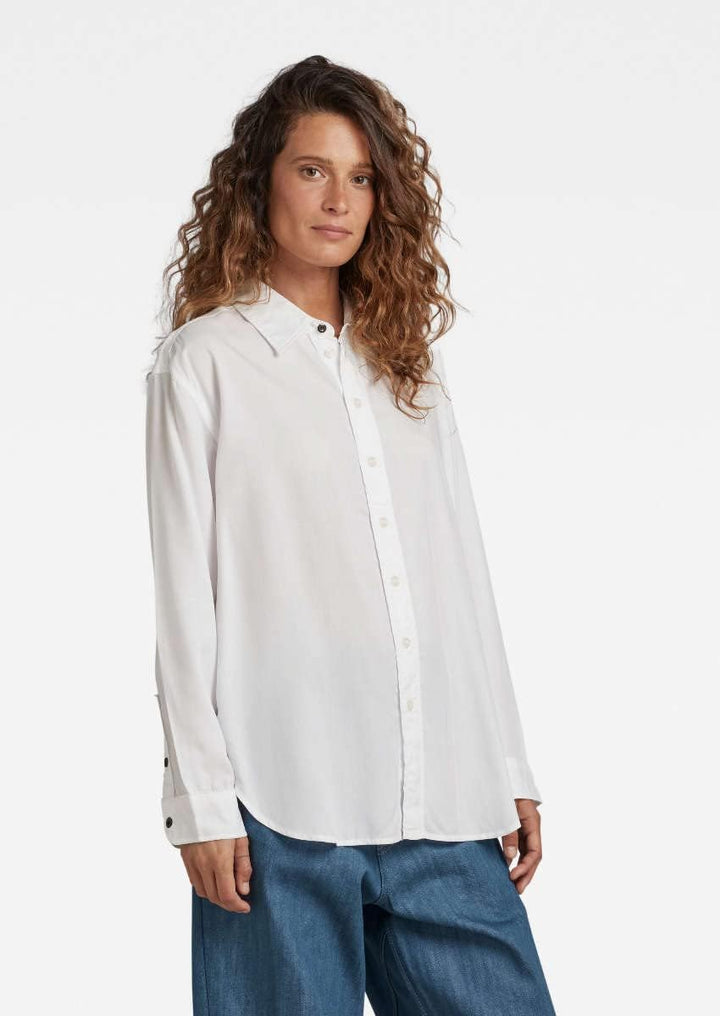 G-STAR RAW Damen Dress Hemd Shirts XS Weiss (White D22917-d297-110), XS Weiss (White D22917-d297-110