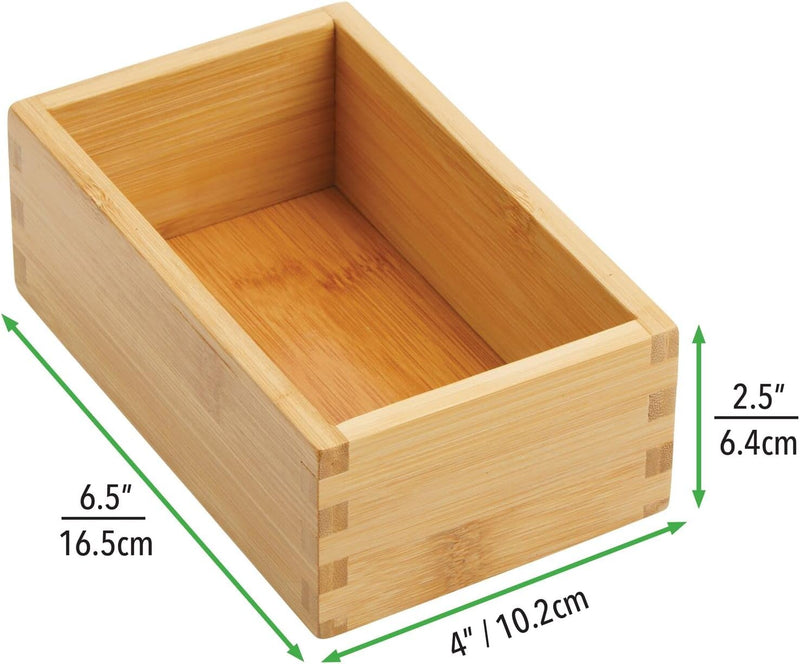 mDesign 2er-Set Schubladeneinsatz für die Küche – modulare Schubladenbox für Küchenaccesoires und me
