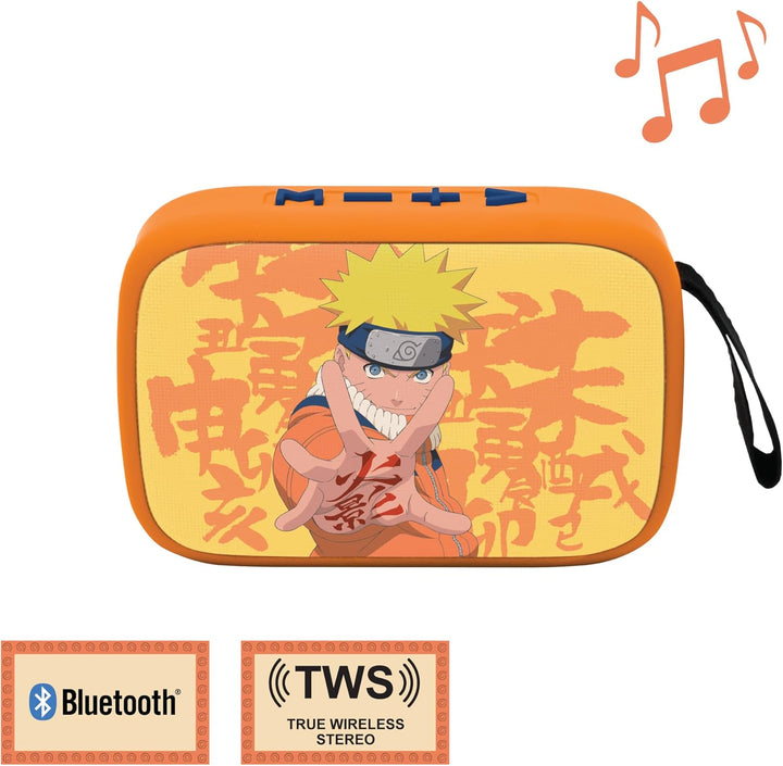 Lexibook, Naruto, Tragbarer Bluetooth-Lautsprecher, kabellos, USB-C, SD/TF-Karte, wiederaufladbarer