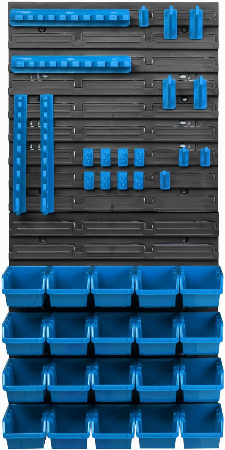 botle 20 Stapelboxen Wandregal Kunststoff 39 x 78 cm Werkzeughalter Werkstatt Garage Lagersystem Sic