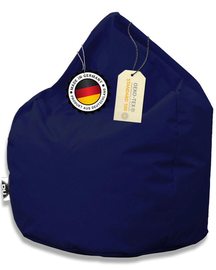 PATCH HOME Patchhome Sitzsack Tropfenform mit Reissverschluss Nachfüllbar - für In &amp; Outdoor - mit S