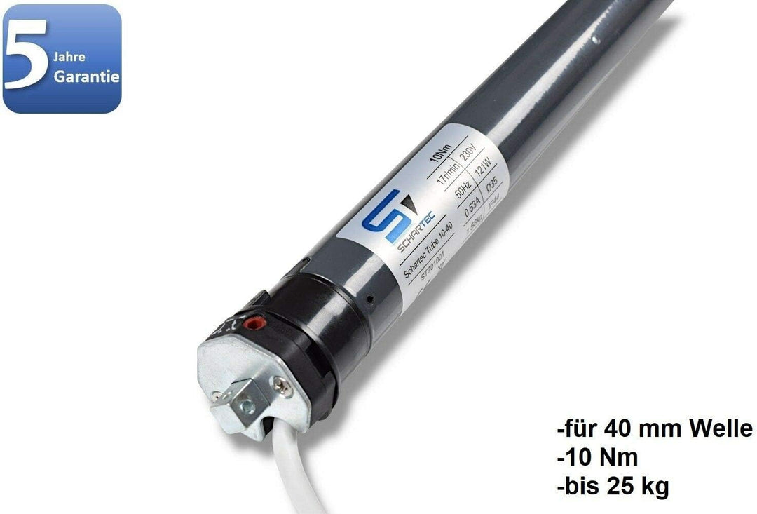 SCHARTEC Profi- Rolladenmotor für 40 mm Welle Rohrmotor - Rolladenantrieb Rollladenmotor (SCHARTEC T