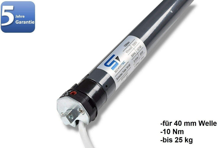 SCHARTEC Profi- Rolladenmotor für 40 mm Welle Rohrmotor - Rolladenantrieb Rollladenmotor (SCHARTEC T