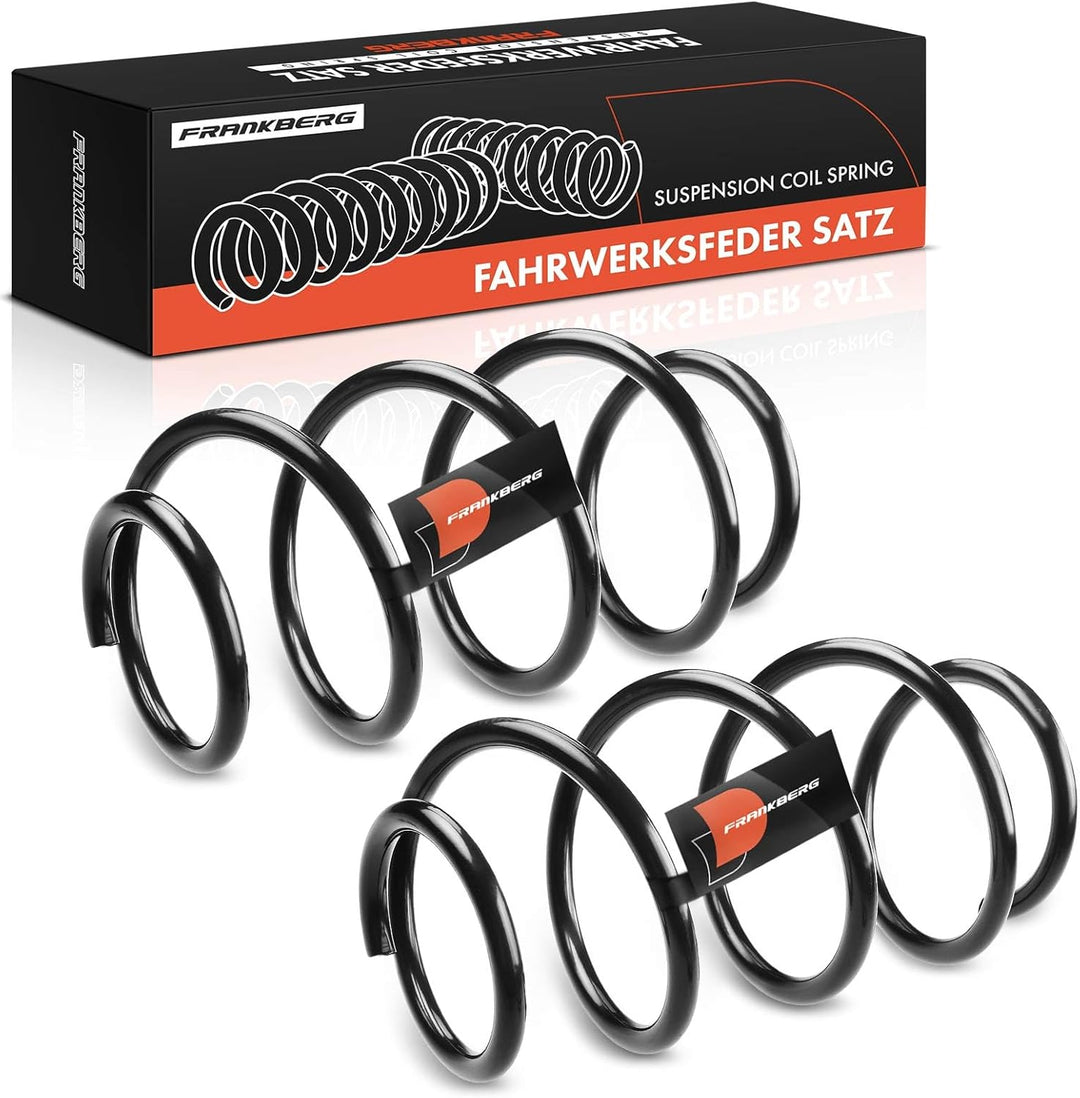 Frankberg 2x Federn Fahrwerksfeder Vorderachse Links Rechts Kompatibel mit 500 C 312 0.9L 1.2L 2009-