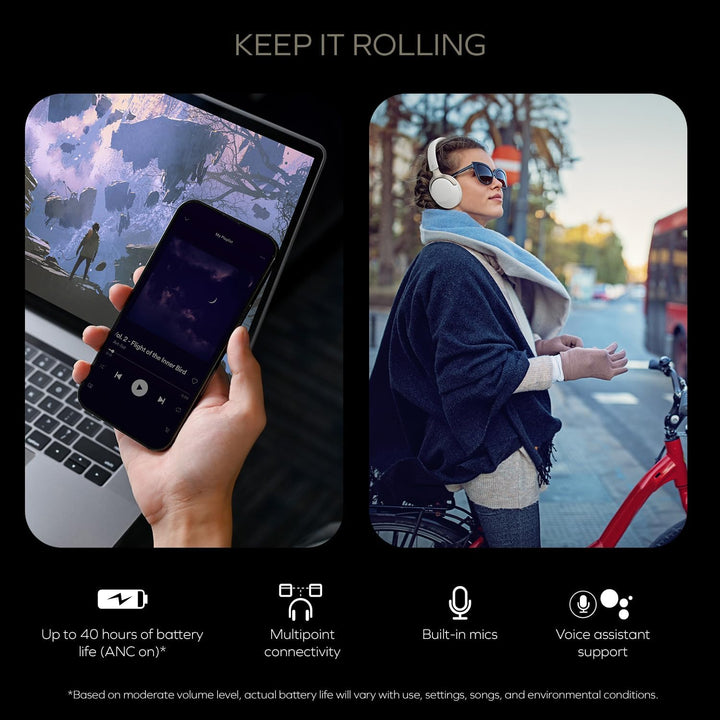 CREATIVE Zen Hybrid SXFI Kabellose Over-Ear-Kopfhörer mit Super X-Fi-Technologie, adaptiver hybrider