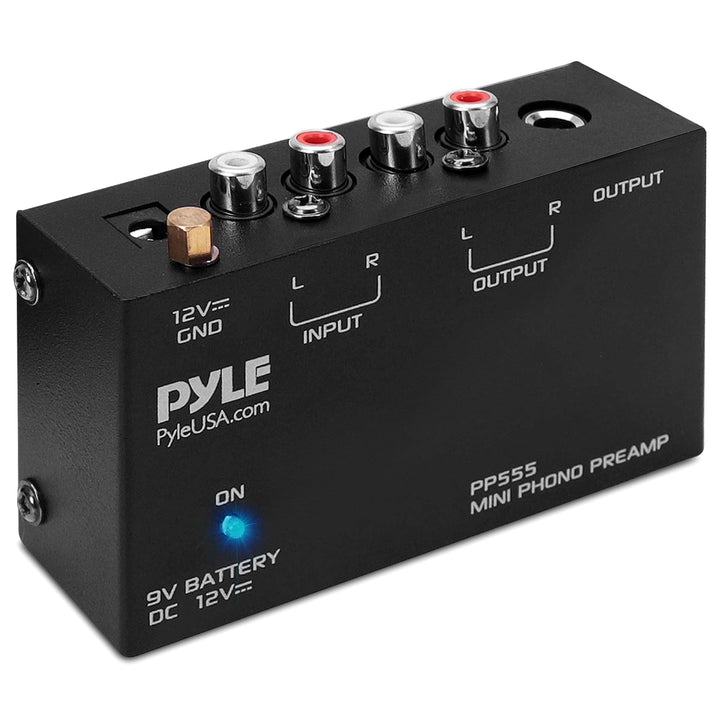 Pyle Stereo Verstärker – Phono Preamp – Phono Verstärker für Plattenspieler RCA Ein- & Ausgang als P
