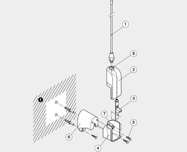 Came TOP-A433N Professionelle Externe Antenne 433.92Mhz Empfangsantenne/Aerial/Antenna 50 Ohm mit ex