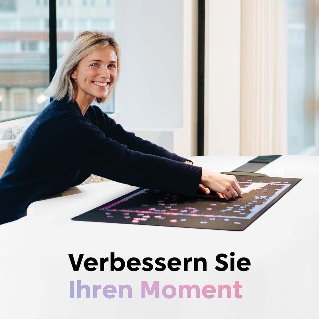 Puzzlup Puzzlematte bis 1000 Teile - 59 x 100 cm - Premium Puzzle Rolle für 500 und 1000 Teile - In