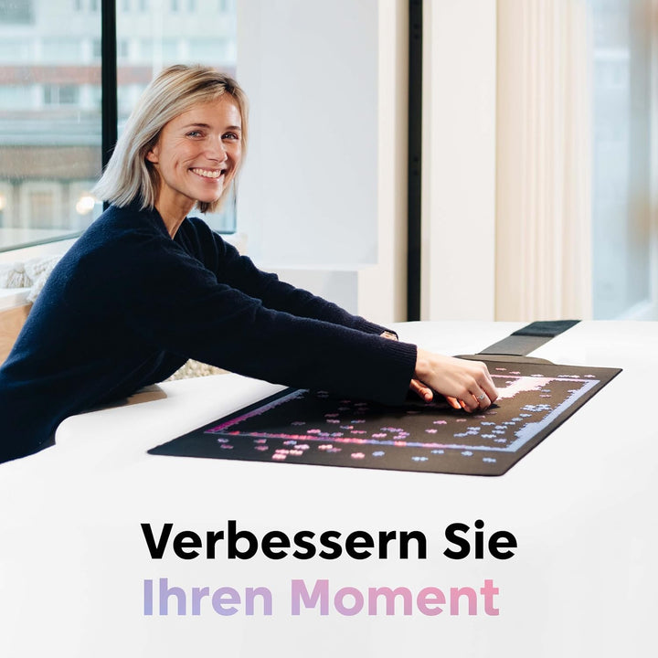 Puzzlup Puzzlematte bis 1000 Teile - 59 x 100 cm - Premium Puzzle Rolle für 500 und 1000 Teile - In