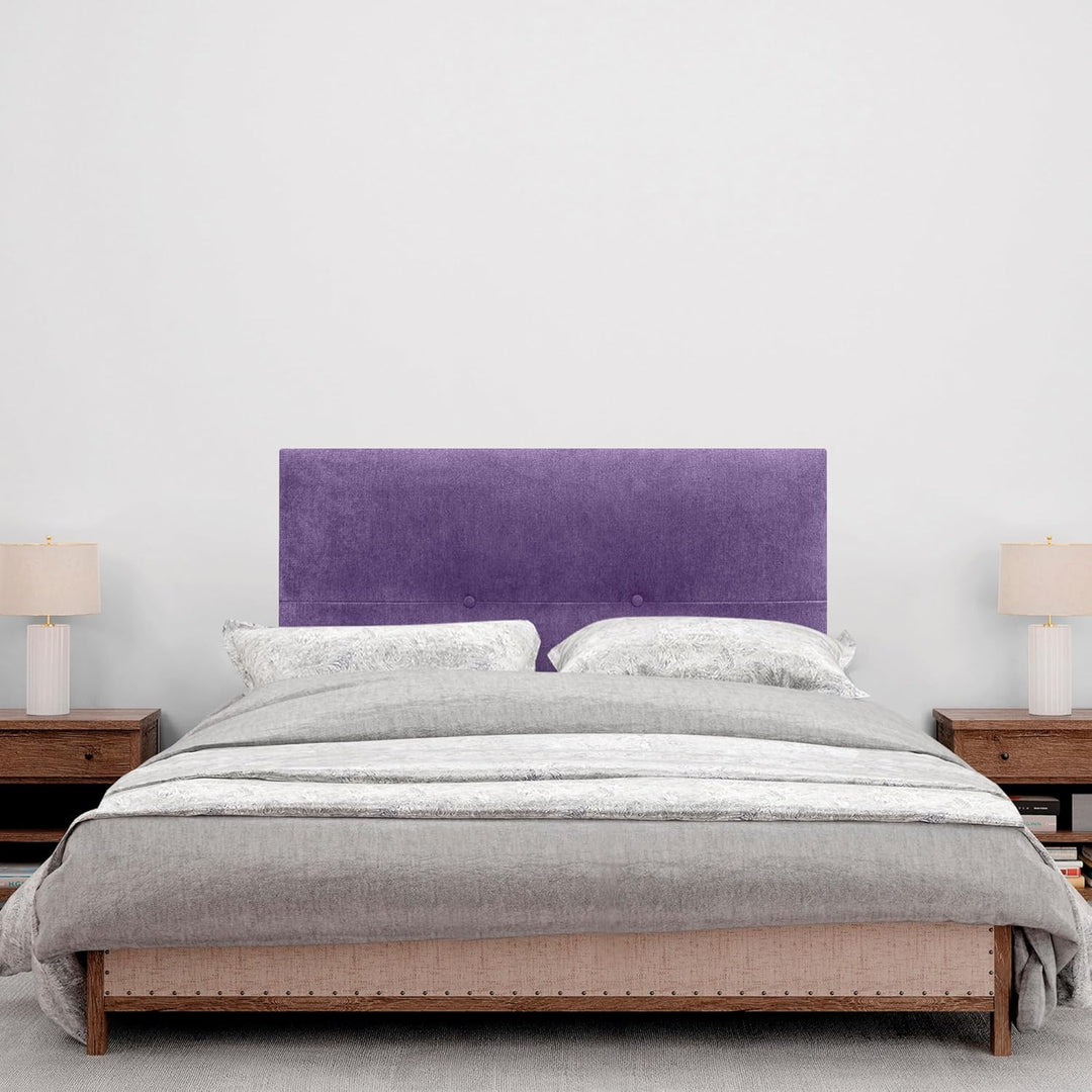 DHOME Kopfteil aus Kunstleder oder Stoff AQUALINE Pro Kopfteil Polsterkopfteil Luxusbett (Stoff Lila