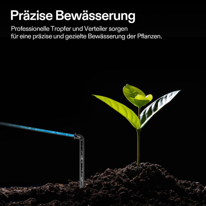 VIVOSUN FlexFeed Tropfbewässerungsset, 4W automatisches Bewässerungssystem mit Pumpe & 4 Tropfern, A