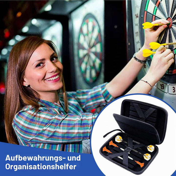 Dart Tasche, Dart Case Bietet Platz für 12 Darts und Besteht Aus Hartem Eva Dartpfeile mit Reissvers