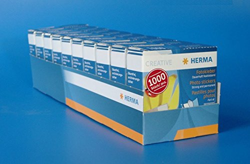 10 Packungen HERMA 1071 Fotokleber im Kartonspender 1.000 Stück (10 Packungen à 1.000 = 10.000 Stück