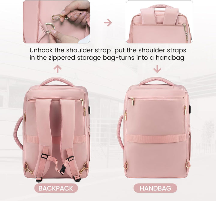 LOVEVOOK Reiserucksack Damen, Handgepäck Rucksack 55x40x20, Rucksack Damen gross mit Schuhfach & Nas