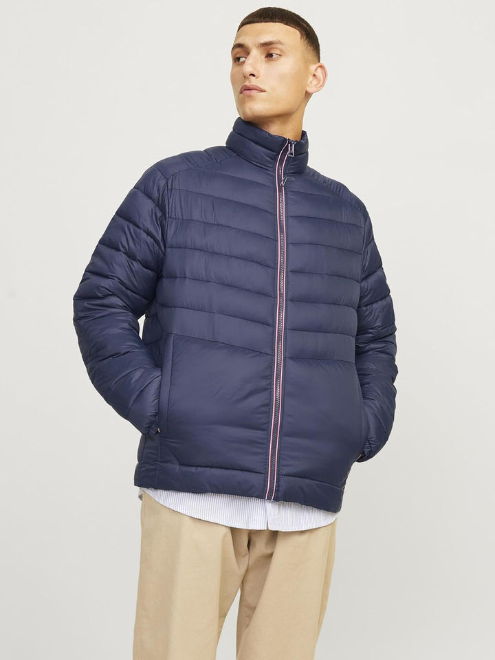JACK & JONES Herren Jwhwing Hood Puffer Winddichte Jacke M Navy Blazer, M Navy Blazer/Detail:true Re