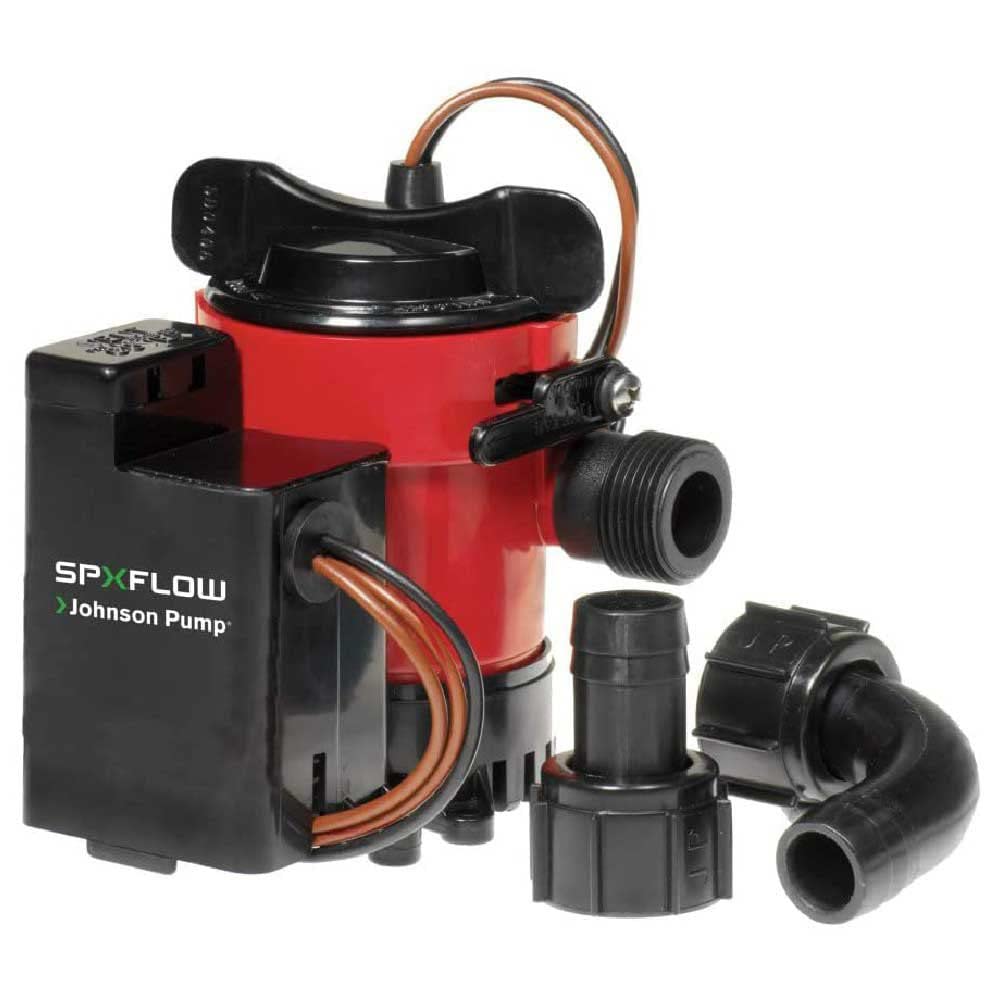 Johnson Pump 05903-00 Kartuschen-Kombination, automatische Tauchbilgenpumpe - 12 V, 1000 GPH, rot