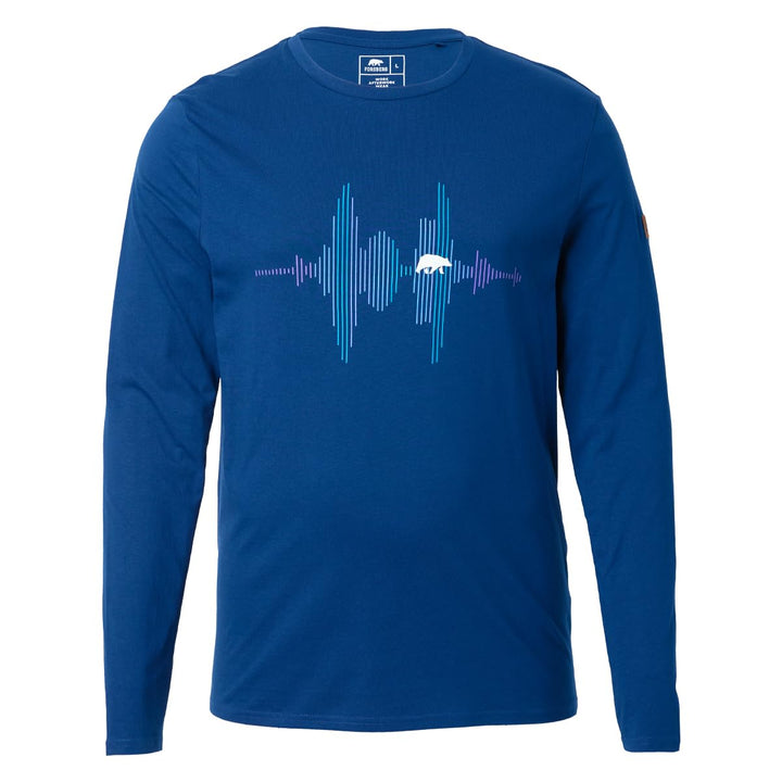 FORSBERG Longsleeve mit Audiowelle XL Blau, XL Blau