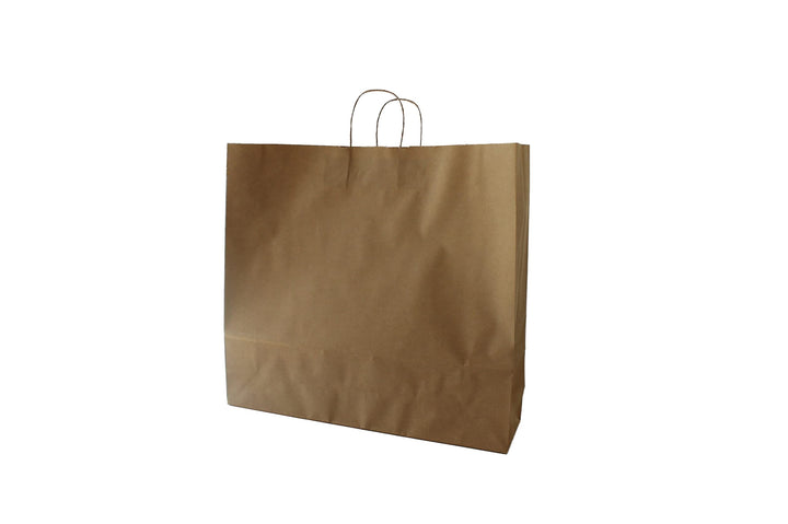 Papiertragetaschen mit Kordel BRAUN extra gross 54 + 14 x 50 cm (100 Stück), 100 Stück