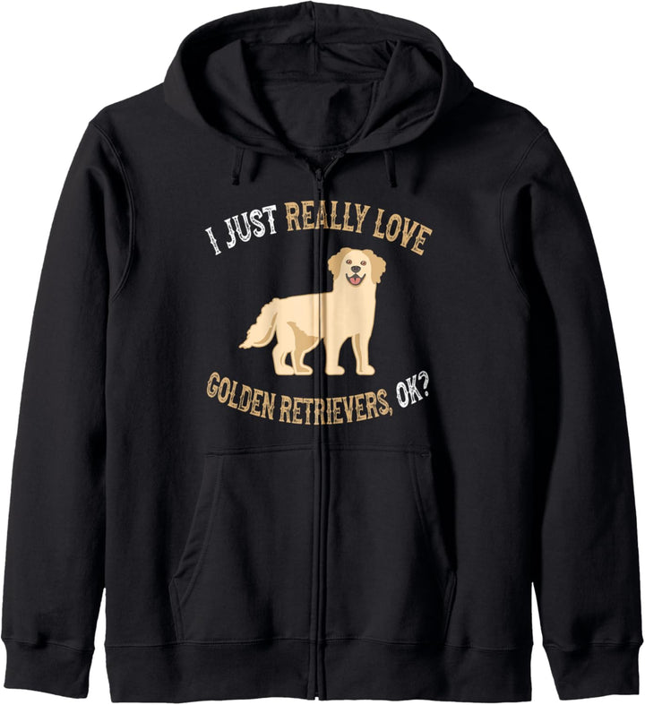 I Love Golden Retrievers - Cute Golden Retriever Owner Kapuzenjacke