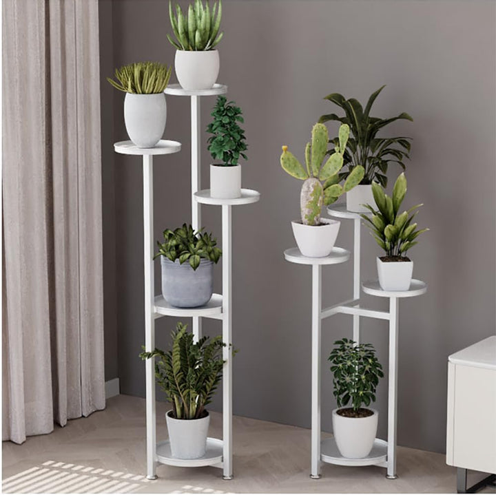 Pflanzenständer Metall mit 5 Ebenen, Blumenständer Blumenregal Pflanzenregal Outdoor, Plant Stand In