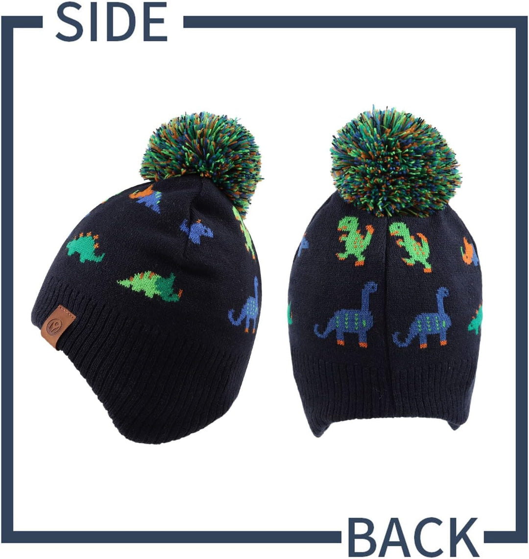 XIAOHAWANG Baby Strickmütze Winter Babymütze Junge Warme Kindermütze Junge Beanie Mütze Dicke Winter
