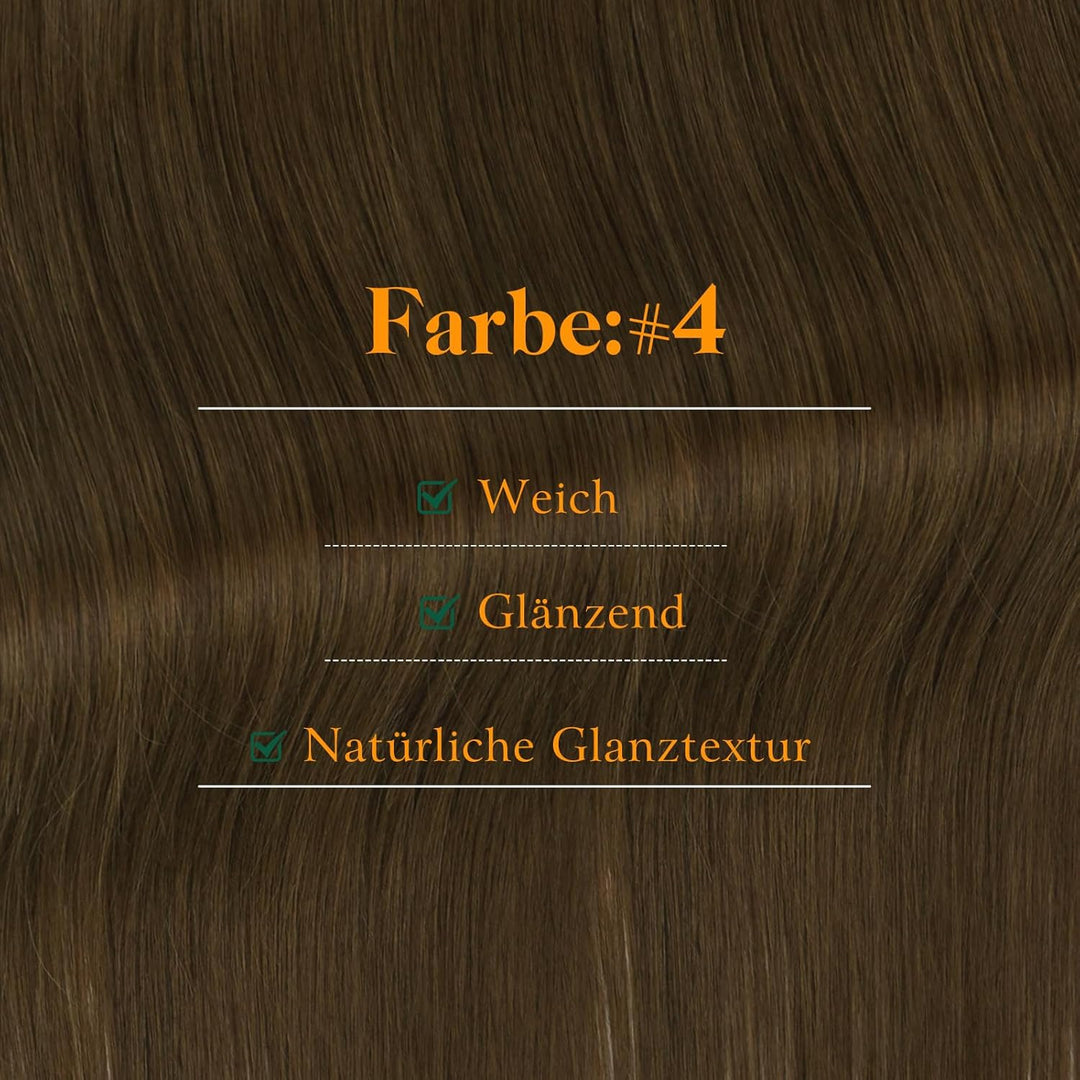 Easyouth Remy Tape Extension Echthaar Skin Weft Tape on Haar Extensions Mittelbraun Tape in Haarverl