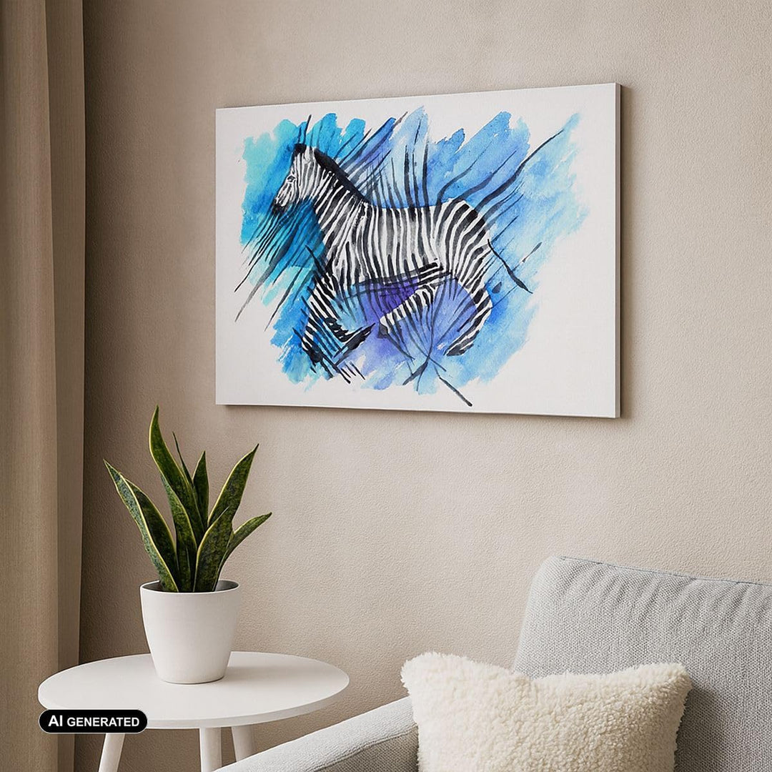 Bilder auf Leinwand 100x70cm Leinwandbild Zebra Streifen Tierwelt Pelz Gross Wanddeko Bild Schlafzim