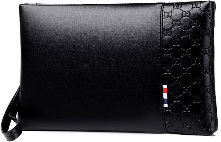 A-QMZL Handgelenktasche für Herren Handgelenk Handtasche Handgelenktasche PU Leder Grossraum-Clutch