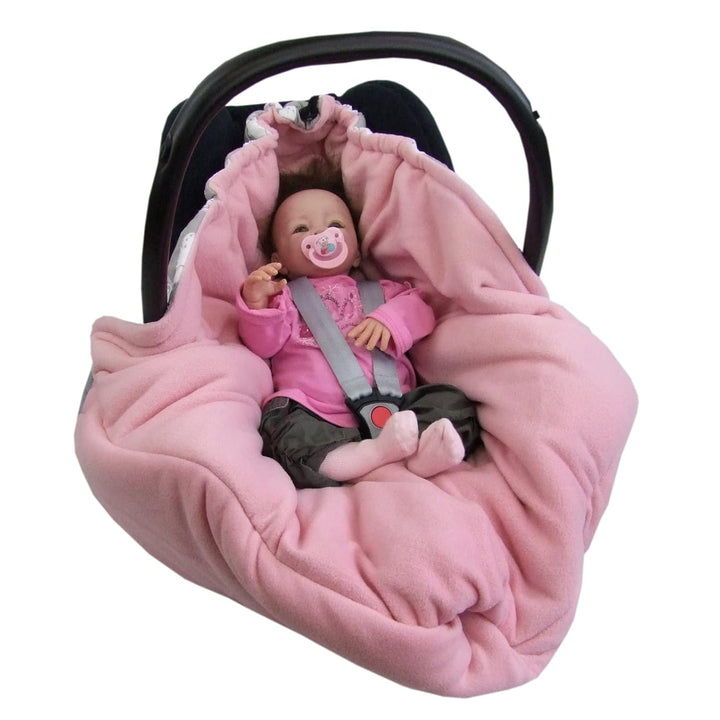 BAMBINIWELT Einschlagdecke Babydecke Decke für Babyschale Kinderwagen mit Fleece universal (Sterne r