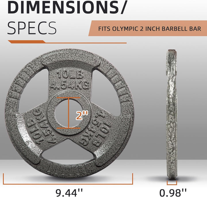 Fitvids 2,5 cm Standard-Hantelscheibe aus Gusseisen für Krafttraining & Gewichtheben, mehrere Grösse