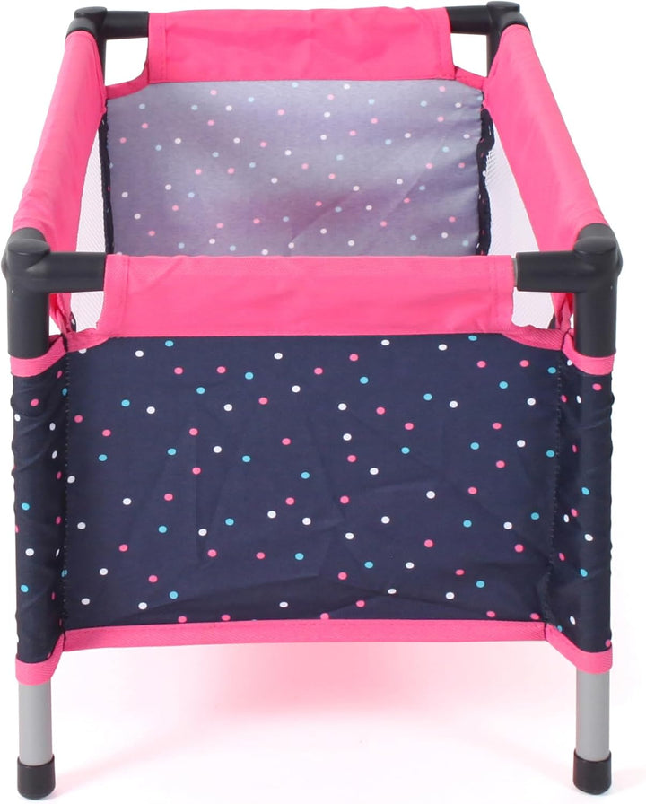 Bayer Chic 2000 652-84 Reisebett für Baby-Puppen, Konfetti Pink, Large