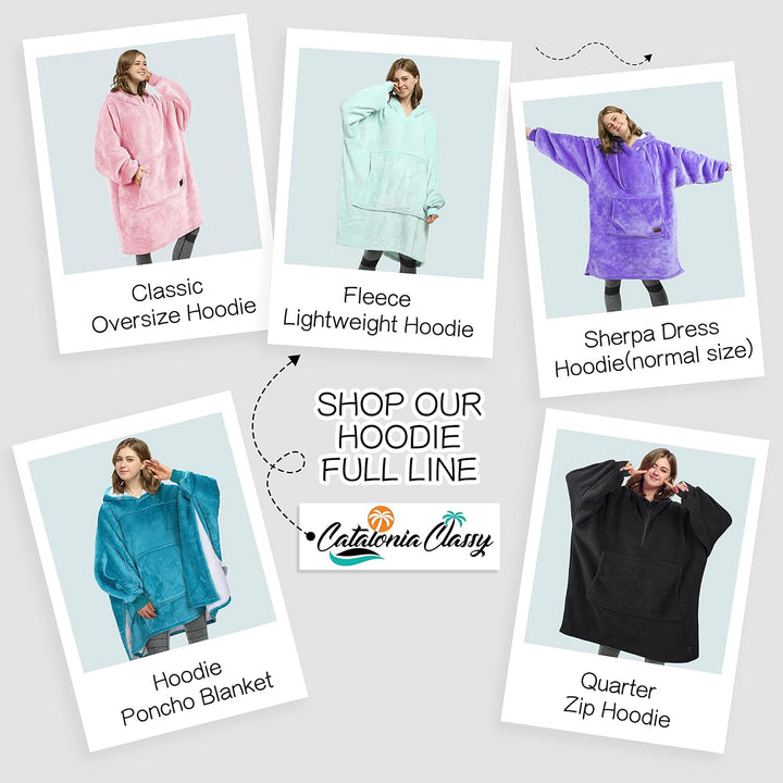 Catalonia Classy Decke mit Ärmel Oversize Hoodie Kuscheldecke-Kuscheldecke Zum Anziehen mit Ärmeln u